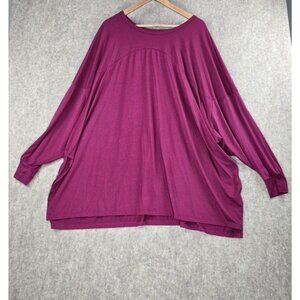 Old Navy Womens Active Ultralite Magenta Top Size 4X Lightweight Go-Dry Relaxed
